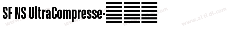 SF NS UltraCompresse字体转换